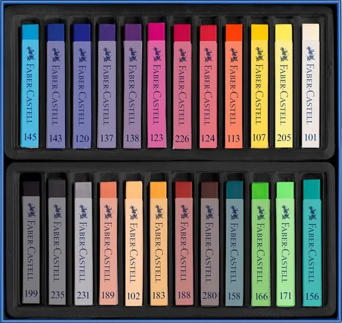 Vista 2 de Faber-Castell 128324 Goldfaber Studio - Tizas suaves pastel (24 unidades), varios