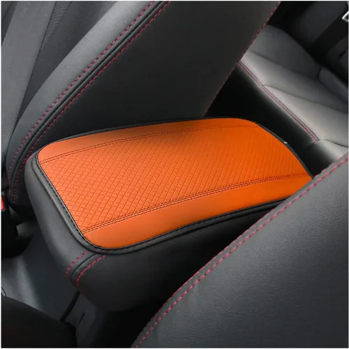Vista 12 de Moly Magnolia Cojín Acolchado para Consola Central de Automóvil, Cubierta Protectora Universal de Cuero Impermeable para Caja de Asiento de Beige