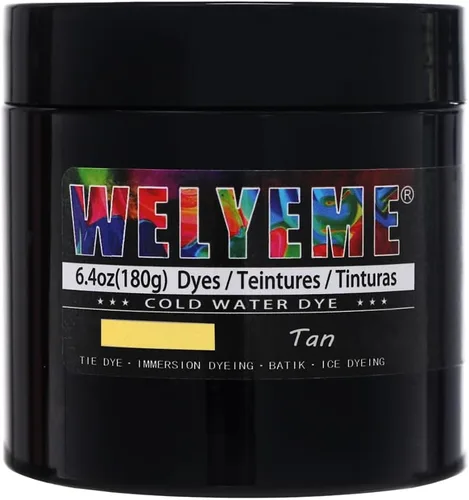 Vista 32 de Polvo de tinte para agua fría, surtido de 8 colores, 7/2-oz. frascos a granel, para teñido anudado, batik, teñido con hielo