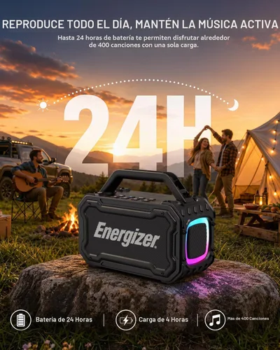 Vista 8 de Energizer Outdoor Bluetooth Speakers, 100W Peak Portable Wireless Speaker