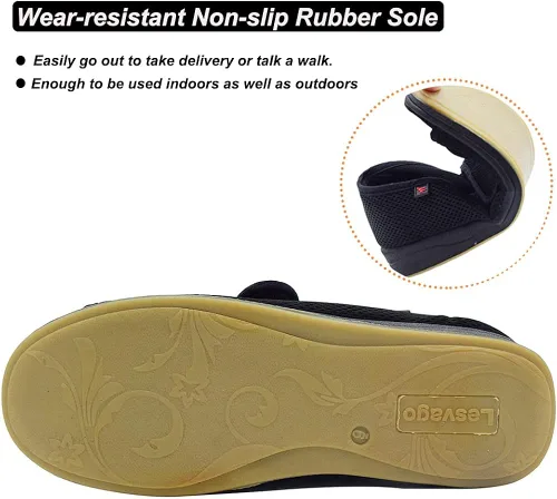 Vista 4 de WLESVAGO Sandalias diabéticas para mujer ancho ajustable para artritis y edema zapatos MS7008