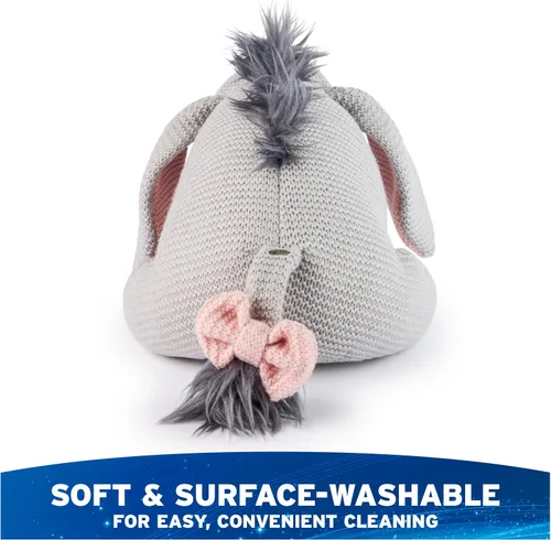 Vista 6 de GUND Disney - Peluche de punto oficial Eeyore, Winnie The Pooh, animal de peluche para edades de 1 año en adelante, gris, 10 pulgadas