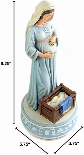Vista 8 de Estatua musical de resina de María Madre de Dios, 9 1/4 pulgadas