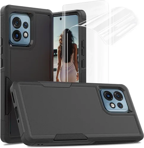 Vista 39 de Jeylly Funda para Motorola Edge Plus 2023 con protector de pantalla HD