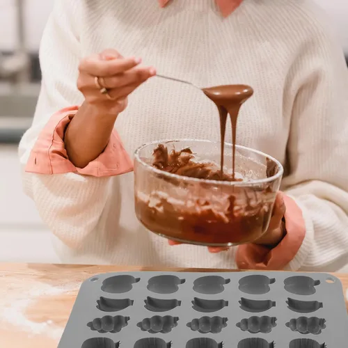 Vista 7 de Molde de silicona térmica para dulces de frutas para cocinar bricolaje, gelatina de chocolate, fondant, dulce de azúcar fácil de fabricar, molde