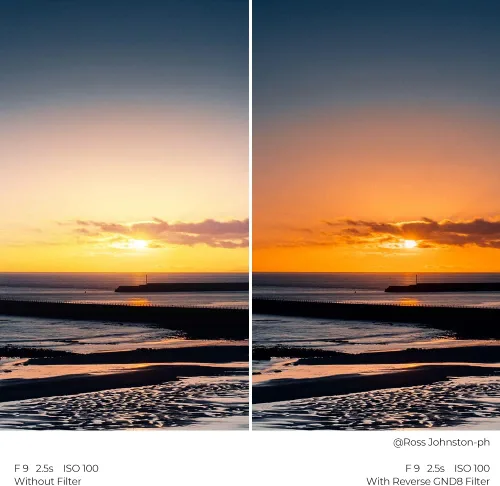 Vista 4 de K&F CONCEPT Filtro de lente ND GND16 (4 paradas) de 3.937 x 5.906 in, revestimiento de 36 capas, filtro de densidad neutra graduado duro para lente