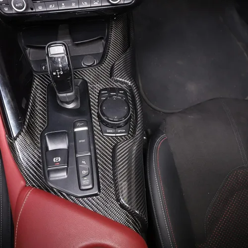 Vista 5 de CHEAYAR Panel de cambios lateral de consola central compatible con Toyota Supra GR A90 A91 MK5 2019-2022, marco adhesivo para panel de cambios