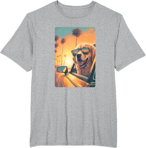 Vista 49 de Golden Retriever - Camiseta divertida de Golden Retriever con lentes, Negro