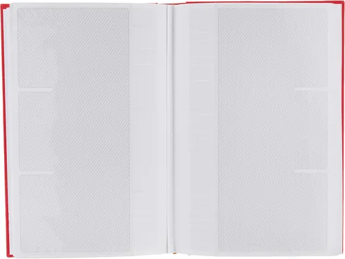 Vista 3 de Álbum de fotos con cubierta de marco de tela, 300 bolsillos para fotos de 4 x 6, color rojo manzana