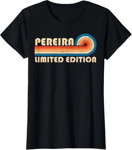 Vista 34 de PEREIRA - Camiseta vintage con apellido retro de los años 80 y 90, Negro