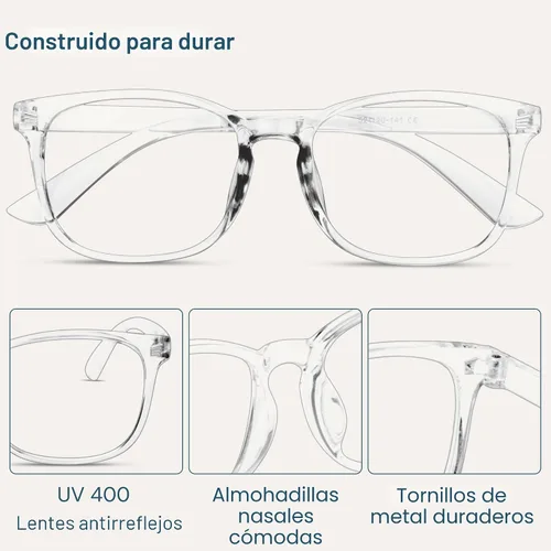 Vista 6 de Gaoye Eyewear Frames for Men - Blue Light Blocking Square Glasses, Anti UV Ray Computer Gaming, Blue Blockers for Women