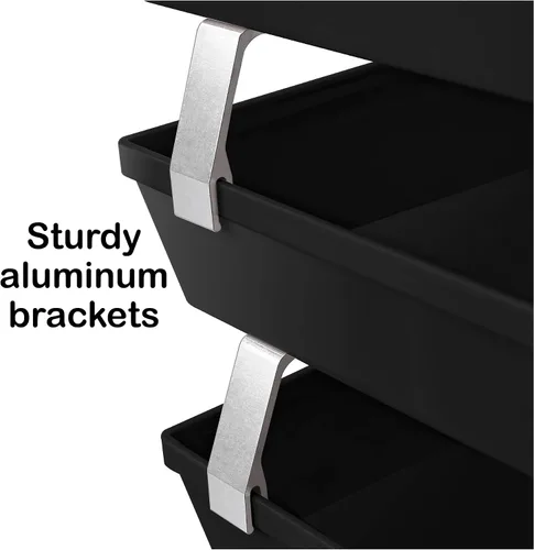 Vista 5 de acrimet Facility Triple Letter Tray color negro