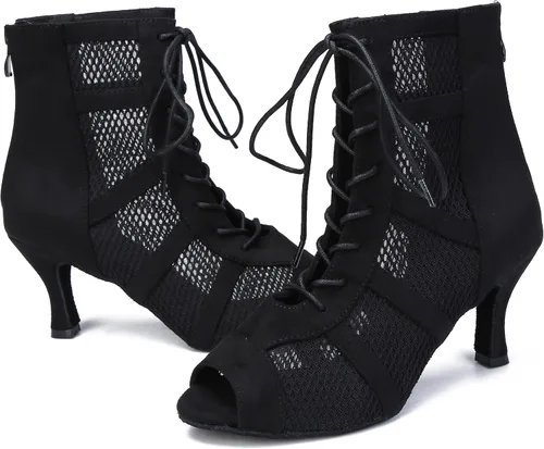Vista 2 de Zapatos de baile latino para mujer, zapatos de baile de salsa para mujer, tacón de 3 pulgadas