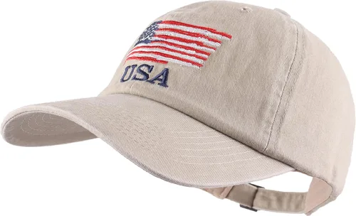 Vista 5 de LANGZHEN American Flag Hats for Men and Women USA Flag Baseball Cap Adjustable Outdoors Trucker Snapback Hat