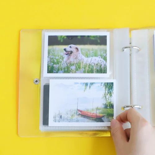Vista 4 de Álbum de fotos holográfico pequeño de 2 x 3 pulgadas, compatible con Fujifilm Instax Mini Film/Polaroid Film/Kpop Photocard Tarjeta de crédito