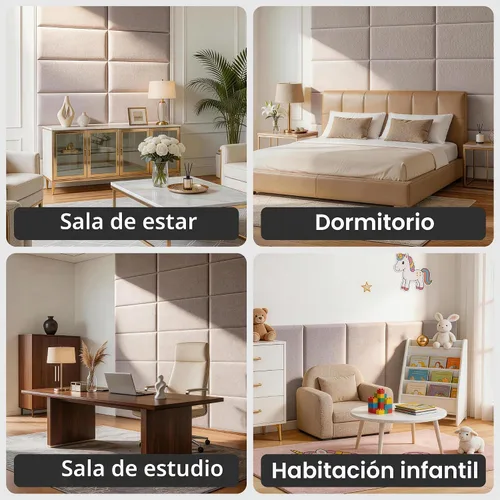 Vista 6 de Fromann Cabecera tapizada para montar en la pared para camas de tamaño Queen/TXL/King, cabecero autoadhesivo de 23.6 x 11.8 pulgadas, paneles