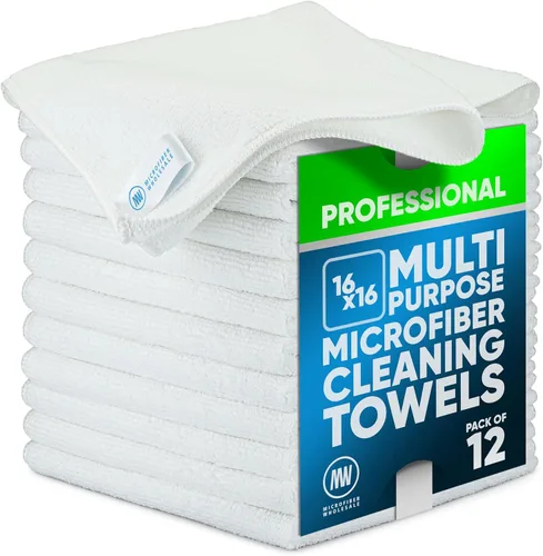 Vista 9 de Toalla Buff Pro de Microfibra de Superficie Múltiple - Paquete de 12 unidades - Paños de limpieza premium - Limpia, quita el polvo, pule, absorbe
