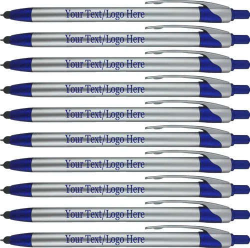 Vista 11 de Paquete de 300 bolígrafos personalizados con logotipo o texto, para marketing, fiestas y eventos, lápiz capacitivo 2-1 + bolígrafo compatible