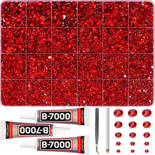 Vista 22 de 11000Pcs Silver Clear Rhinestones Bedazzling Kit, Bedazzled Gems Flatback