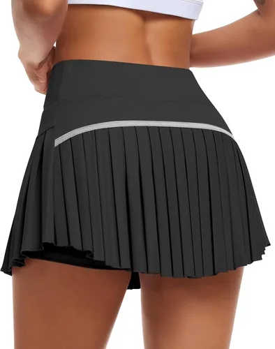 Vista 20 de JoyGirl Womens Pleated Tennis Skirt with Shorts High Waisted Golf Skort Mini Skirt Workout Skirt Athletic Skorts with Pockets