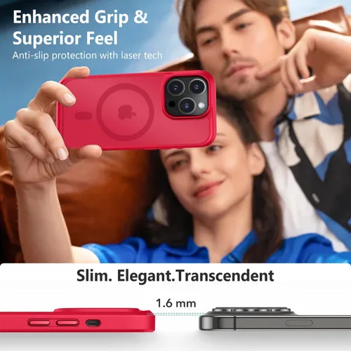 Vista 245 de MOCCA - Funda magnética resistente para iPhone XR de 6.1 pulgadas, compatible con MagSafe, funda con protección contra caídas de grado militar