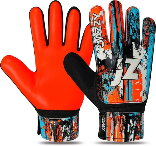 Vista 13 de Guantes de portero de fútbol para niños y jóvenes, guantes de portero antideslizantes con palma de látex de 4 mm y fuerte agarre, protección doble
