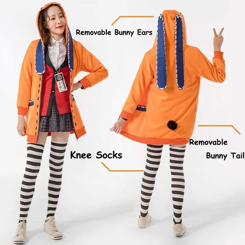 Vista 4 de KINOMOTO Runa Yomozuki - Disfraz de cosplay con capucha para fiesta de Halloween