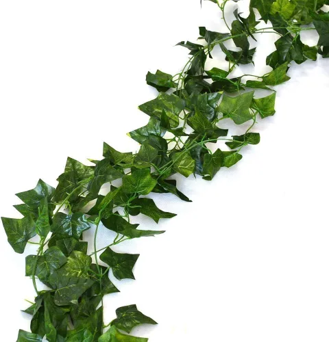 Vista 6 de Unilove Guirnalda de follaje falso de 168 pies, decoración de hojas artificiales, plantas de vid de hiedra para decoración del hogar, interiores