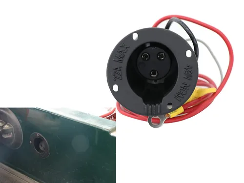 Vista 2 de Carrito de Golf Club Car DS 48V Cargador Receptáculo y Conjunto de Fusible para Club Car DS Golf Cart OEM # 101802101 1017968-01 1018949-01