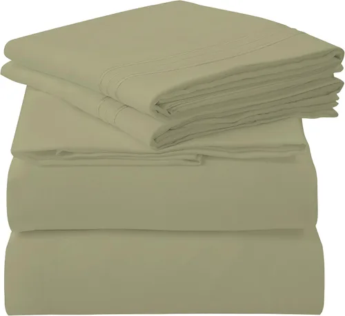 Vista 31 de ROYALE LINENS Juego de sábanas de 3 piezas para cama individual - Ropa de cama de microfibra cepillada suave de 1800 hilos - 1 sábana bajera