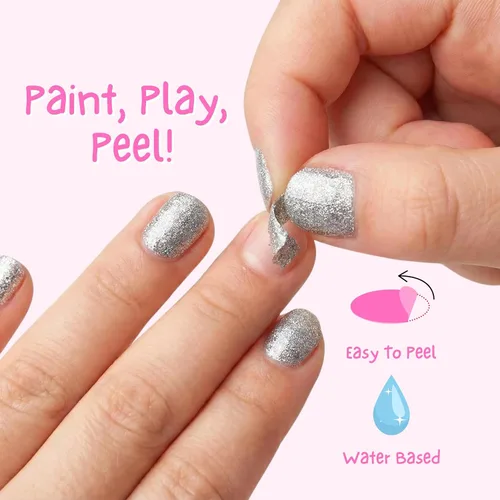 Vista 5 de Miss Nella Shooting Star - Esmalte de uñas seguro especial plateado brillante para niños, fórmula no tóxica y sin olor para niños y niños pequeños