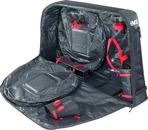 Vista 5 de Evoc Bolsa para bicicleta de carretera (285L, negro) Bloque moldeado de la bici del policarbonato, ruedas del patín 285L