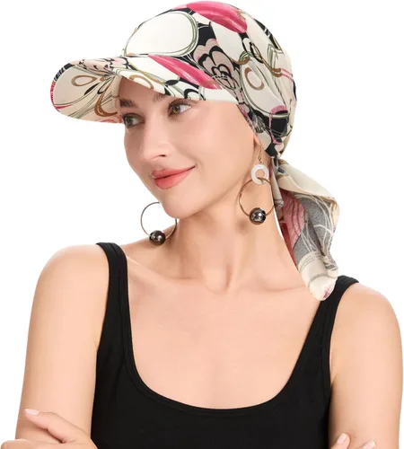 Vista 11 de ZLYC Gorro de quimioterapia de verano para mujer marrón (Plain Brown)