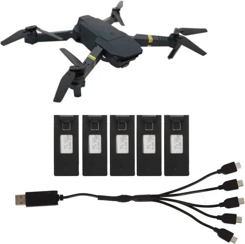 Vista 5 de Batería de avión de control remoto, batería de litio de 1800 mAh con cable de carga para avión RC E88 (envío solo batería)