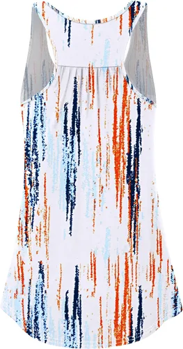 Vista 2 de Cestyle - Camiseta sin mangas para mujer, cuello redondo, corte holgado, para entrenamiento