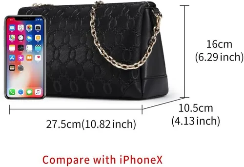 Vista 2 de FOXLOVER Bolsos de cuero de vaca para mujer con correa ajustable, bolso de hombro de moda de gran capacidad