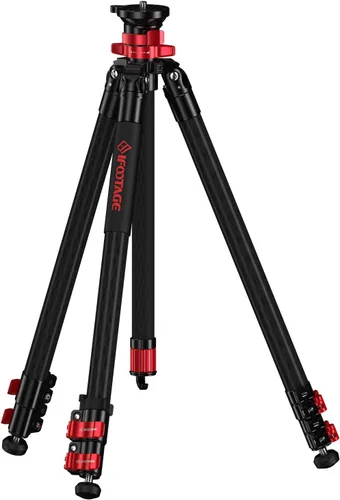 Vista 9 de IFOOTAGE Gazelle TA3B+Komodo K3 trípode de aluminio para cámara con cabezal fluido, trípode de viaje portátil, para fotografía profesional, creación