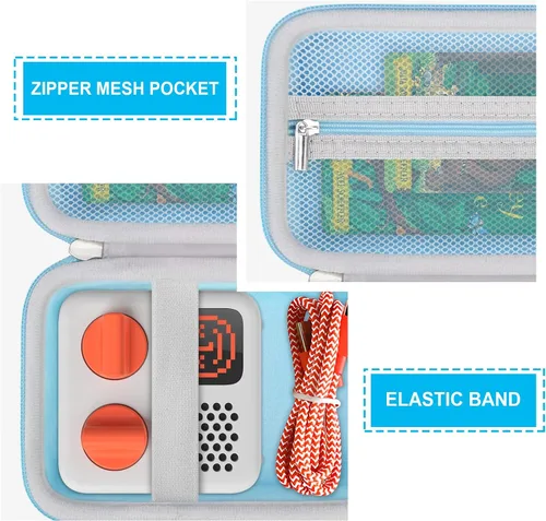 Vista 4 de Funda rígida de viaje para Yoto Mini (edición 2024) para niños, reproductor de audio Bluetooth sin pantalla, funda protectora con bolsillo de malla