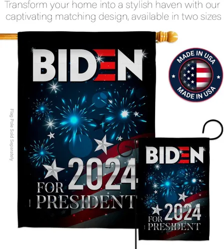 Vista 4 de Biden Harris Flag Bandera de decoración de elecciones de President Patriotic Vote Demócrata Republicano, Fiesta del Té de Estados Unidos Americana