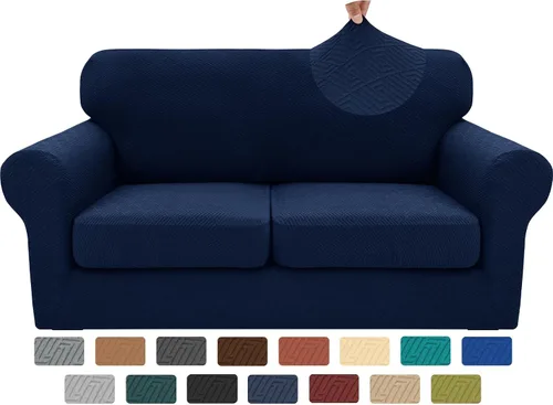Vista 60 de XINEAGE Funda de diván para sofá en forma de L, fundas de sofá modular para mascotas, funda de asiento de sofá antideslizante lavable, fundas