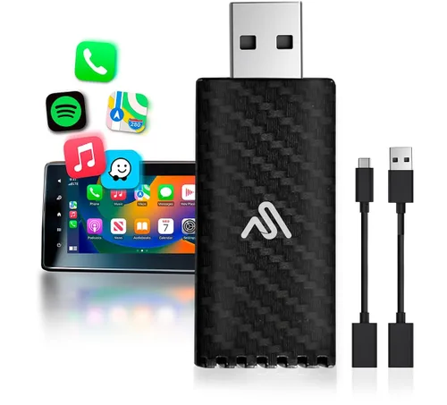 Vista 8 de AutoSky Adaptador inalámbrico CarPlay 2025 Pro Edition - Adaptador inalámbrico CarPlay más rápido y compacto de fábrica con cable CarPlay Cars