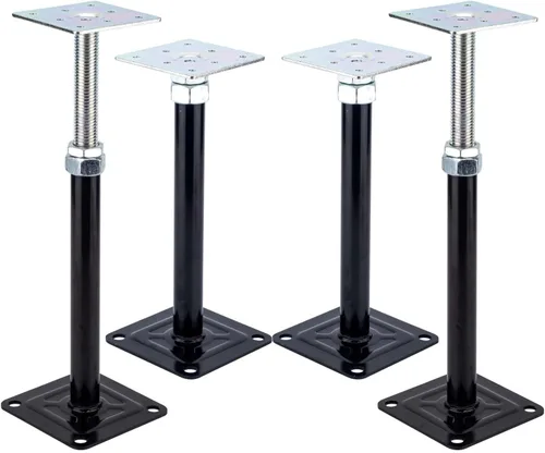 Vista 5 de Paquete de 2 soportes de elevación, soportes de ajuste, soportes de nivel, gatos de piso, gato de casa ajustable para el piso, mini gato de tornillo