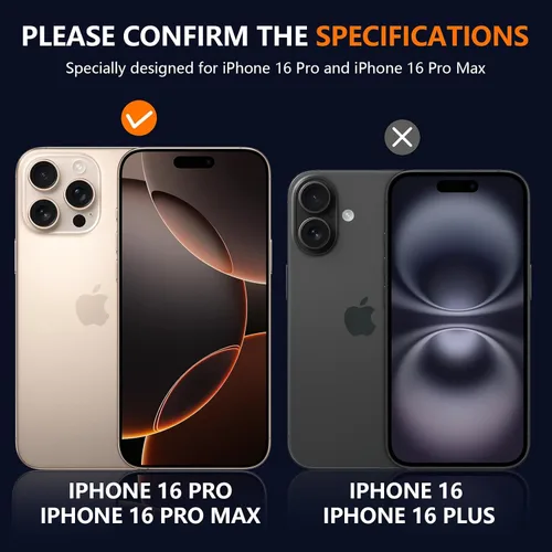 Vista 2 de Suoman Protector de lente de cámara para iPhone 16 Pro Max /16 Pro, película de vidrio templado de dureza 9H, destello sin obstrucciones, cubierta