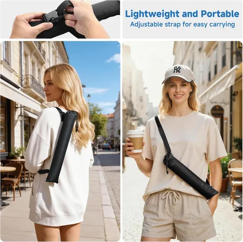 Vista 7 de Funda de transporte de viaje para selfie stick todo en uno, soporte extensible para trípode para teléfono celular con control remoto, bolsa