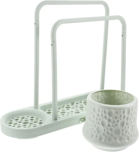 Vista 3 de Alipis Suministros de cocina Soporte para fregadero, organizador de esponja para drenaje, organizador de cocina