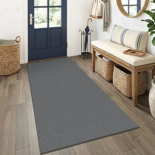 Vista 56 de EARTHALL Alfombra tejida de 2 x 3 pies, lavable para entrada, alfombra trenzada antideslizante, alfombra para puerta interior y exterior, alfombra