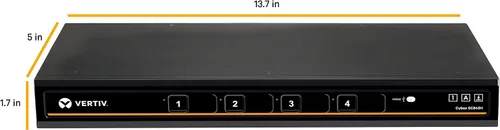 Vista 3 de Vertiv Cybex Secure SC845H-001 cable de vídeo 4 puertos HDMI DPP EAL4+ NIAP TAA