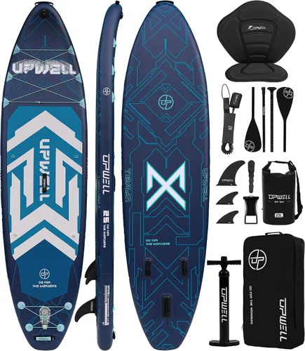 Vista 8 de UPWELL 11'6"×35" Extra Wide Inflatable Paddle Board, Stand Up Paddle Board for Youth & Adults, Stable Design, Premium SUP Accessories, 120L