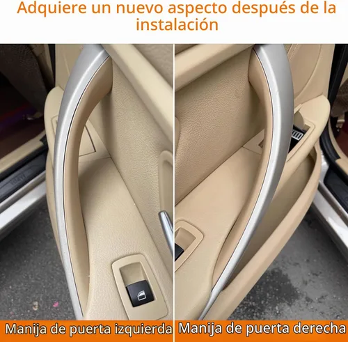 Vista 4 de Cubierta para manija de puerta de automóvil izquierda y derecha, Cubiertas Decorativas Protectoras para Manijas de Tirador Interior de Puerta para 2
