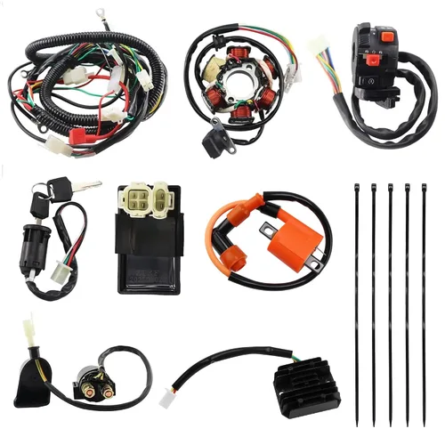 Vista 12 de PRO BAT GY6 150cc Arnés Completo de Cableado Eléctrico con Funda Impermeable CDI Magneto Estator para ATV Quad Go Kart Buggy Scooter Ciclomotor